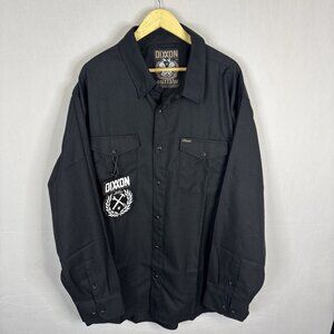 Dixxon Outlaw Black Button Up Work Shirt Men’s 4XL NWT